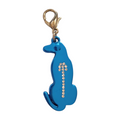 Blue Ridgeback dog keyring with crystal spine detail, 40mm length
